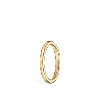 Plain Gold Hoop Earring Yellow Gold 8mm 16 Gauge = 1.3mm