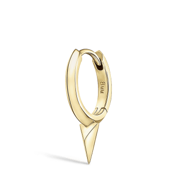 Faceted Single Short Spike Hoop Earring