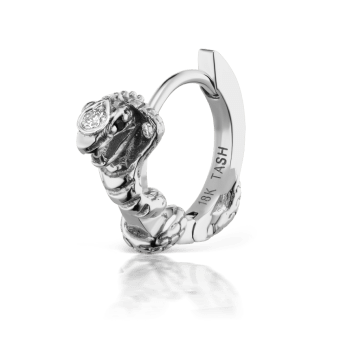 Cobra Ring with Black Diamond Eyes