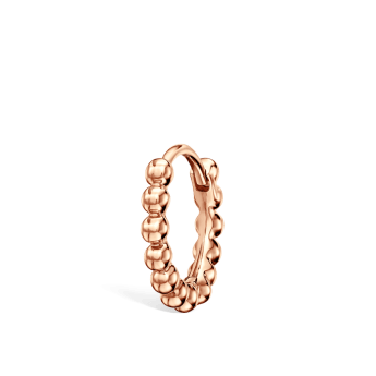 Granulated Hoop Earring Rose Gold 8mm
