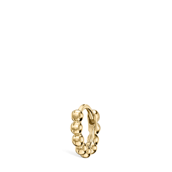Granulated Hoop Earring Yellow Gold 5mm