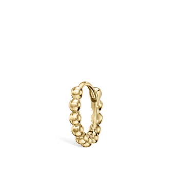 Granulated Hoop Earring Yellow Gold 6.5mm
