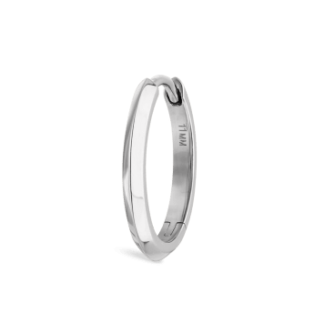 Vertex Hoop Earring White Gold 11mm