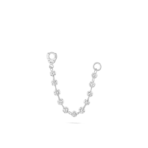 Floating Diamond Connecting Charm White Gold 1.85mm 30mm