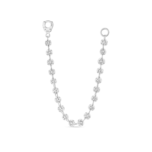 Floating Diamond Connecting Charm White Gold 1.85mm 54mm