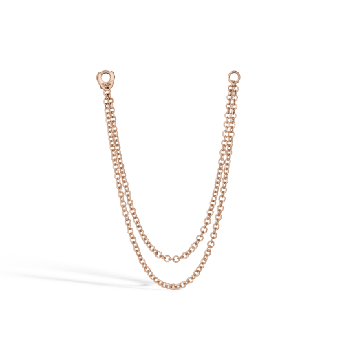 Double Chain Connecting Charm Rose Gold 76mm