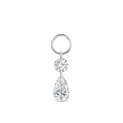 Floating Double Diamond Charm