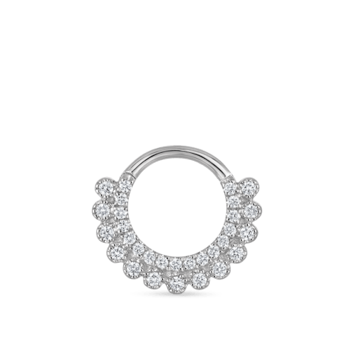 Diamond Apsara Hoop Earring