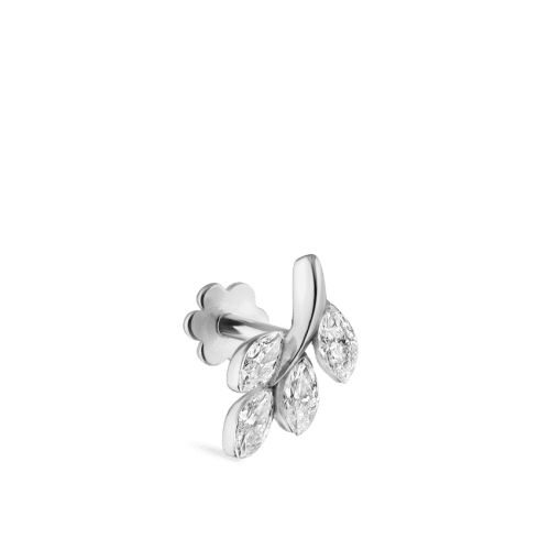 Diamond Vine Threaded Stud Earring