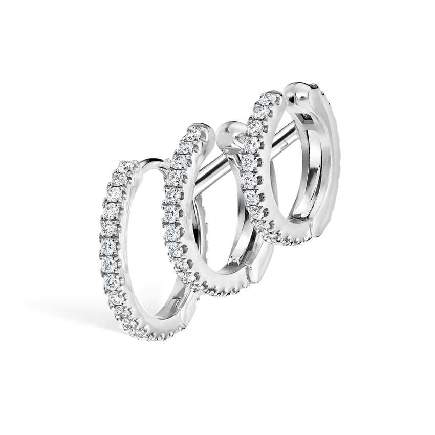 Diamond eternity hoop earrings 2025