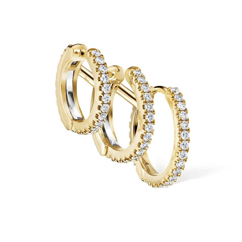 国内発| MARIA TASH Diamond Eternity 18K YG フープピアス 5mm 国内発| MARIA TASH Diamond Eternity 18K YG フープピアス 5mm