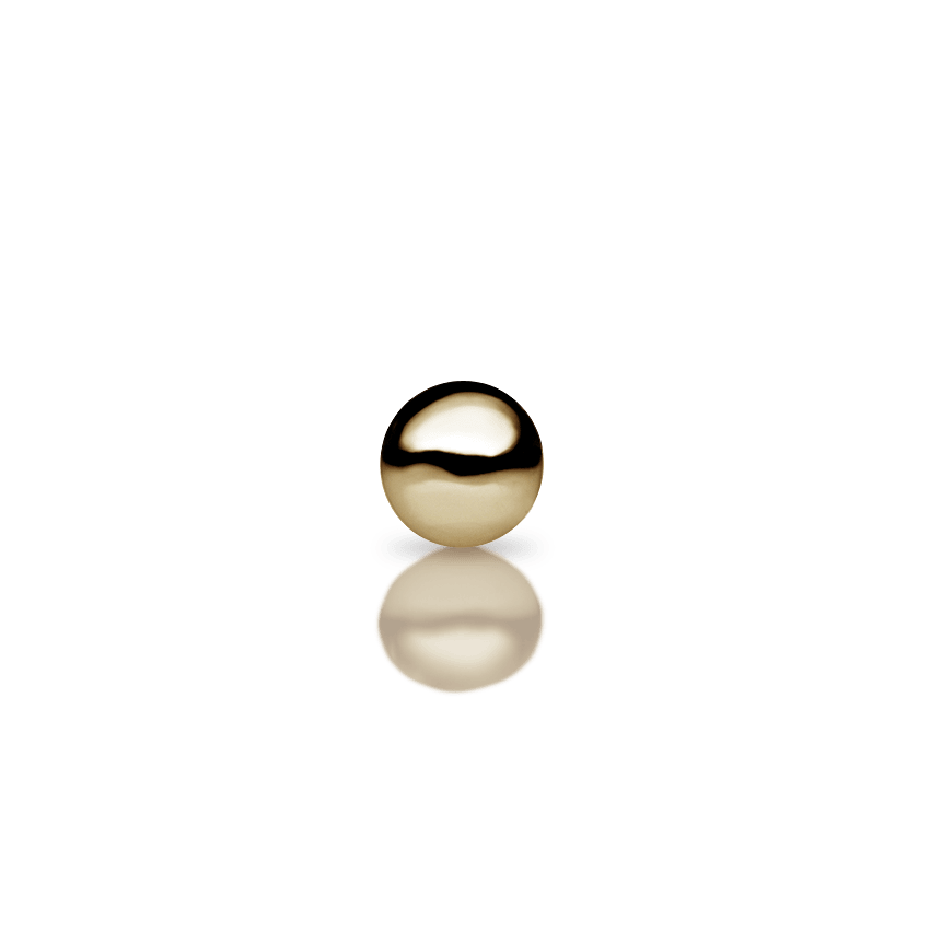 Dome Stud Earring Yellow Gold 1.5mm