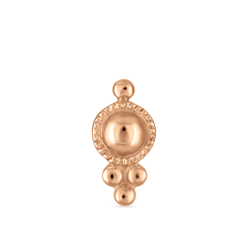 Four Ball Trinity Stud Earring Rose Gold
