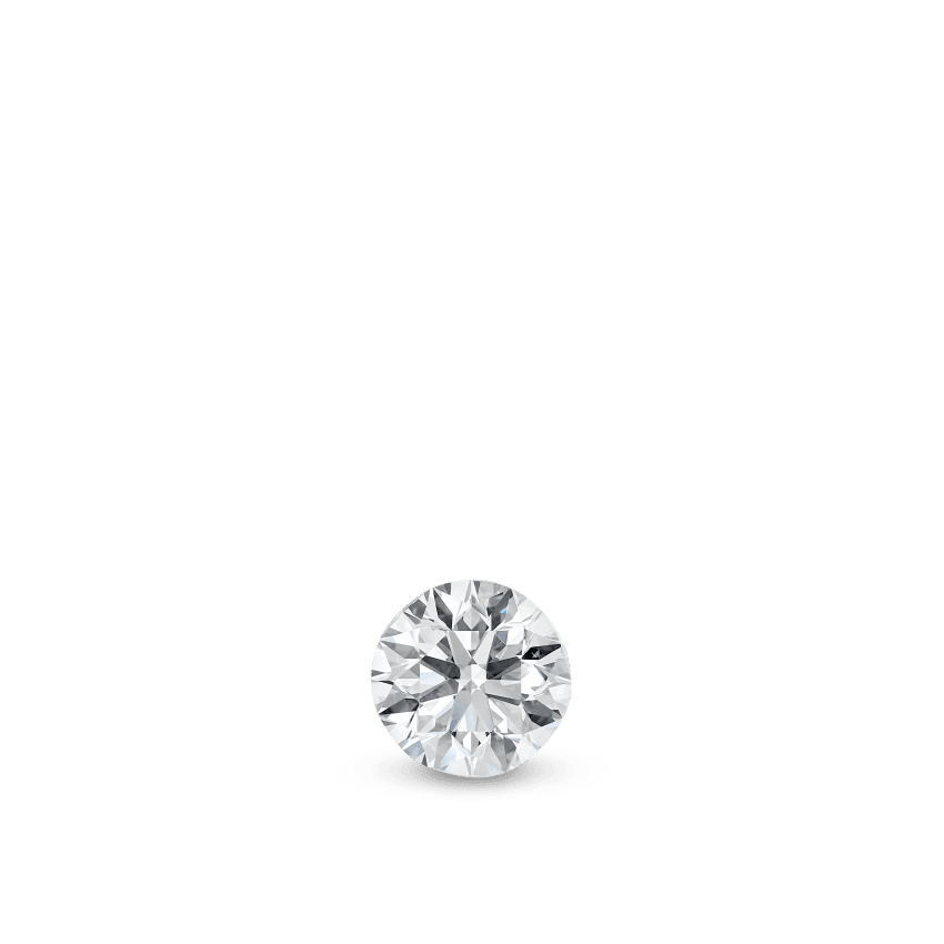 Invisible Set Diamond Stud Earring White Gold 2.5mm