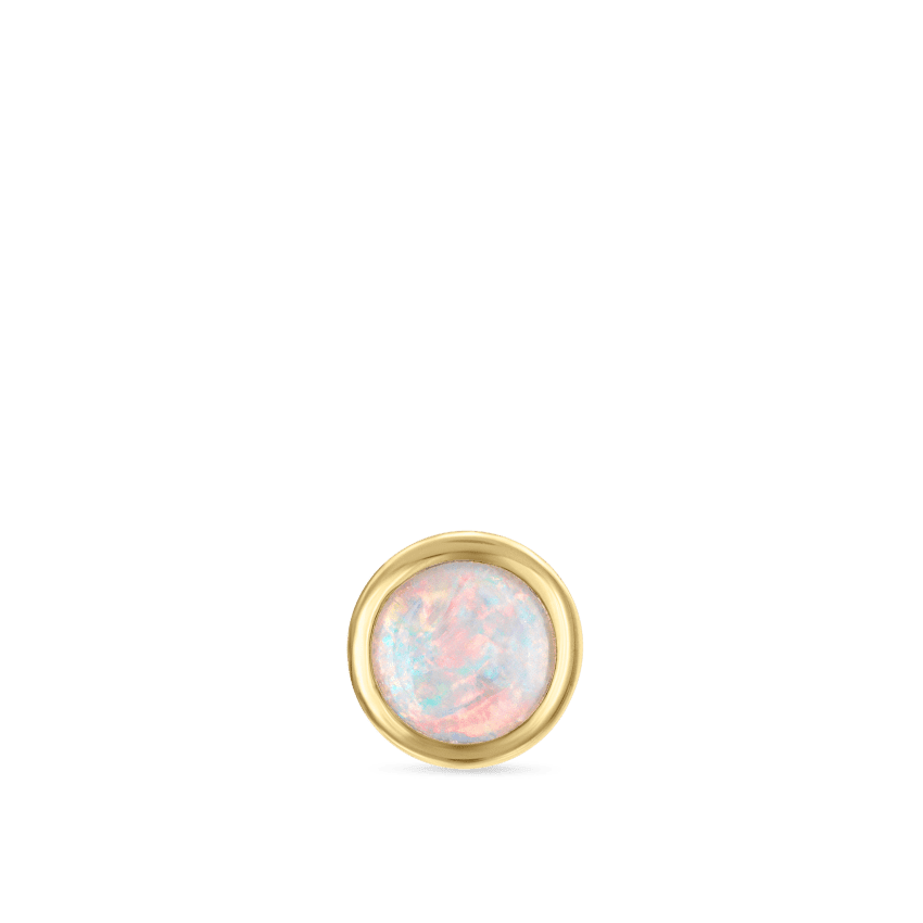 Opal Stud Earring Yellow Gold 3mm