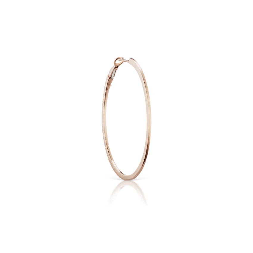 Flat Hoop Earring Rose Gold 25mm