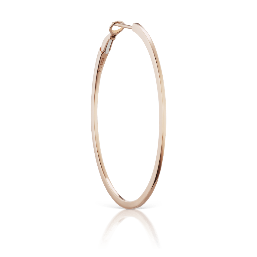 Flat Hoop Earring Rose Gold 38mm