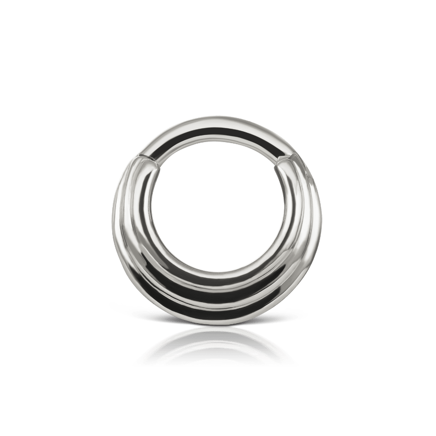 Hiranya Hoop Earring White Gold 6.5mm 16 Gauge = 1.3mm