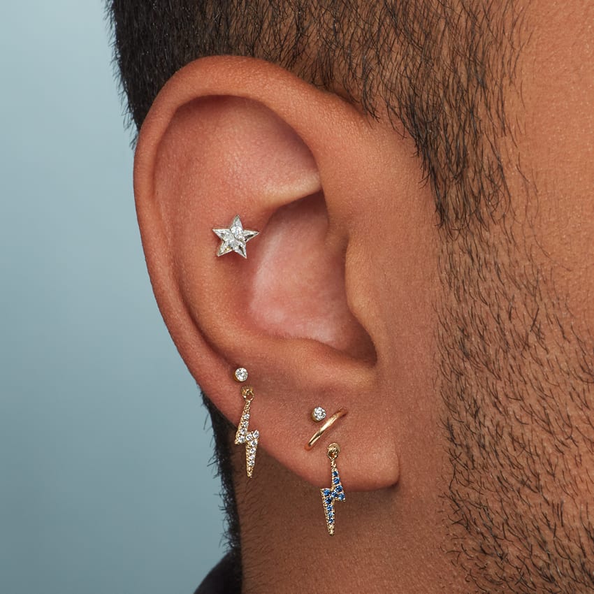 Maria tash lightning bolt white gold store