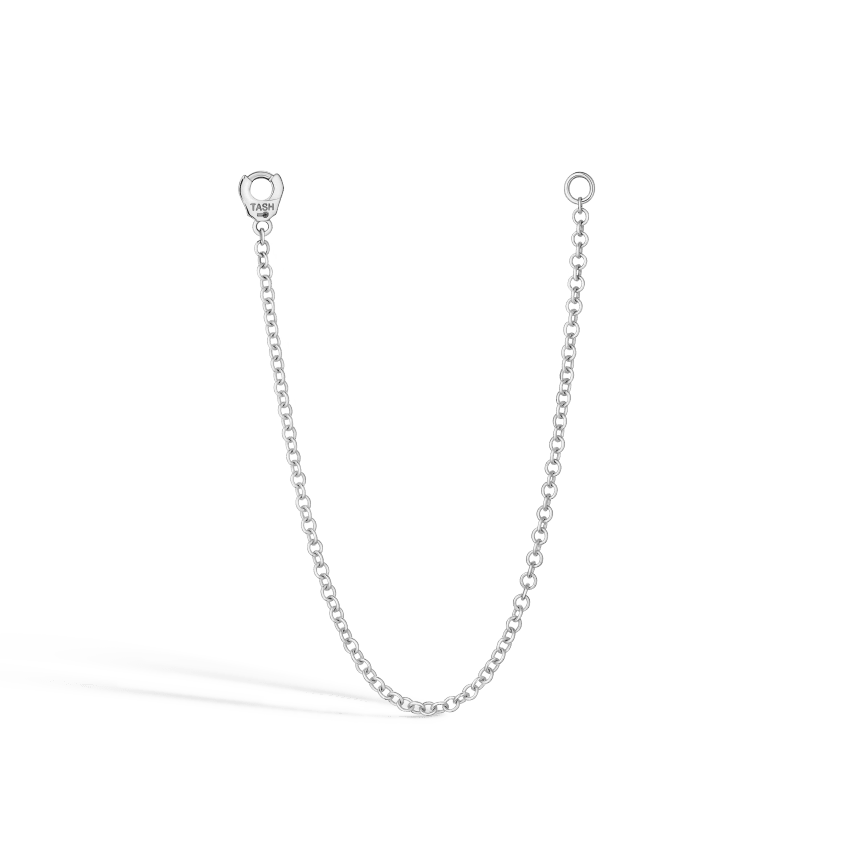 Single Chain Connecting Charm White Gold 76 mm