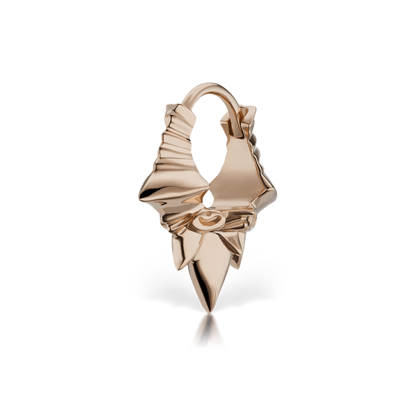 Javanese Spike Hoop Earring Rose Gold 8mm