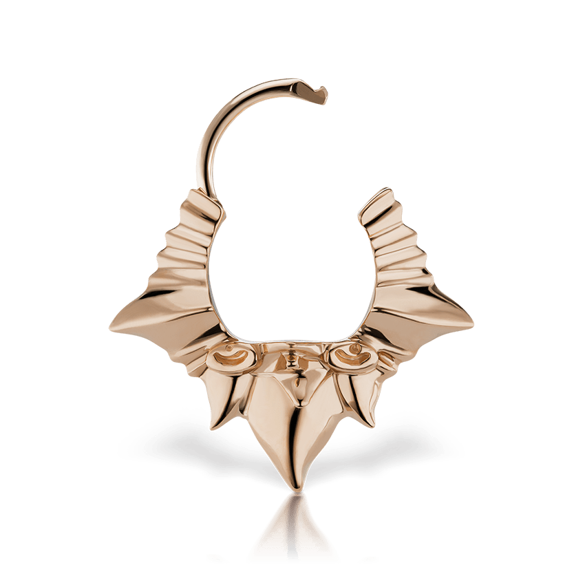 Javanese Spike Hoop Earring Rose Gold 8mm