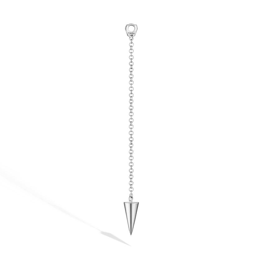 Pendulum Charm with Long Spike White Gold 40mm
