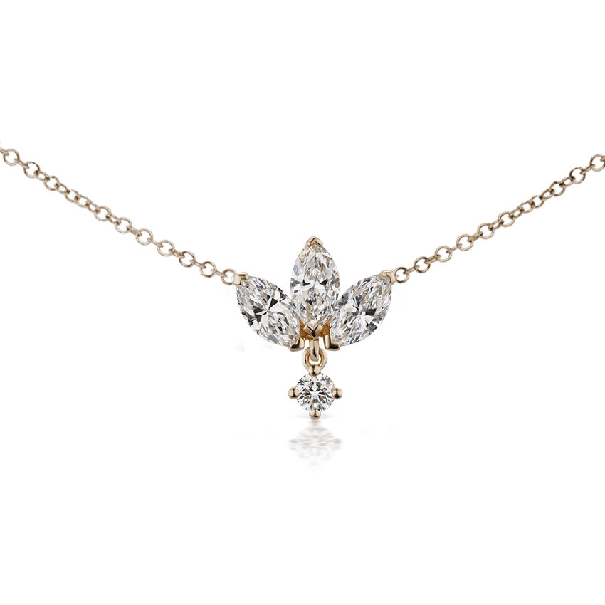 Diamond lotus necklace hot sale