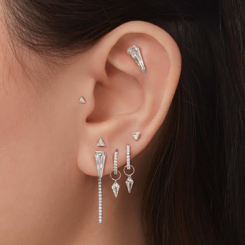 Low profile stud earrings clearance