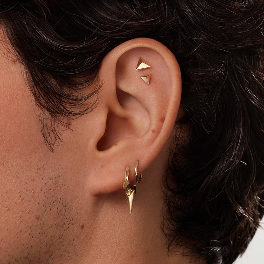 Plain Gold Hoop Earring Yellow Gold 8mm 18 Gauge = 1.02mm