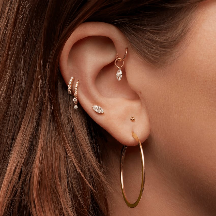 Forward helix piercing hoop hot sale