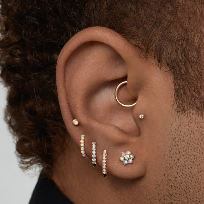Opal Threaded Stud Earring | MARIA TASH