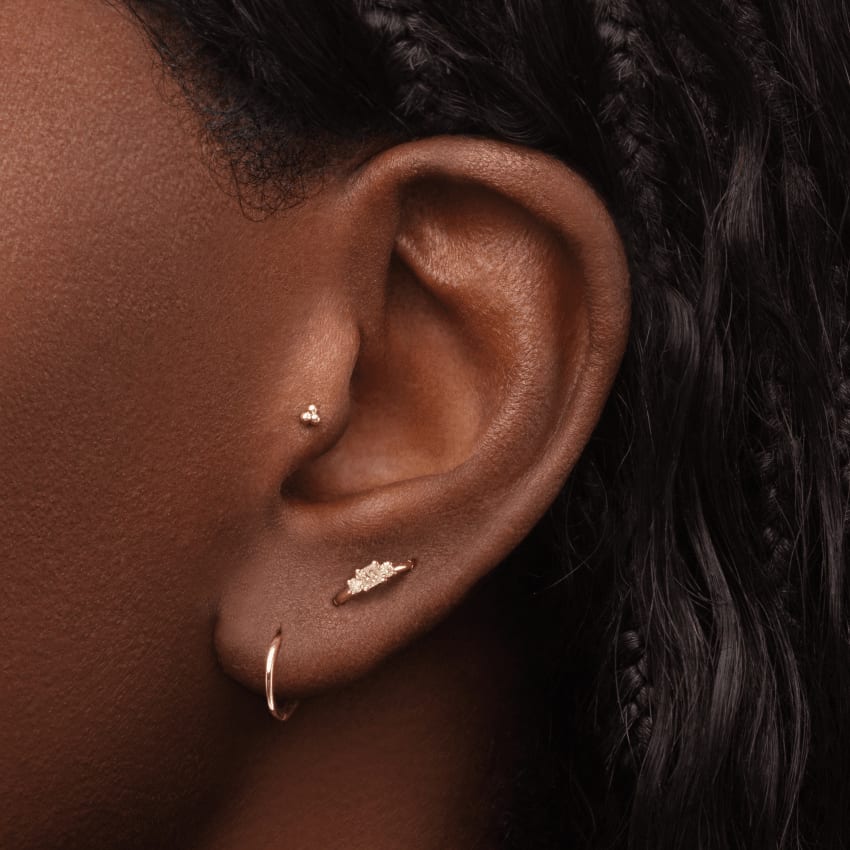 Plain Gold Hoop Earring Yellow Gold 8mm 18 Gauge = 1.02mm