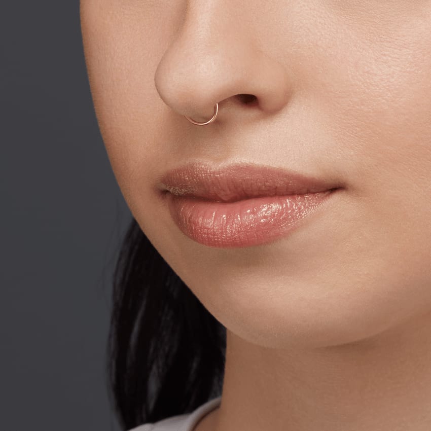 Plain Gold Hoop Earring White Gold 8mm 18 Gauge = 1.02mm