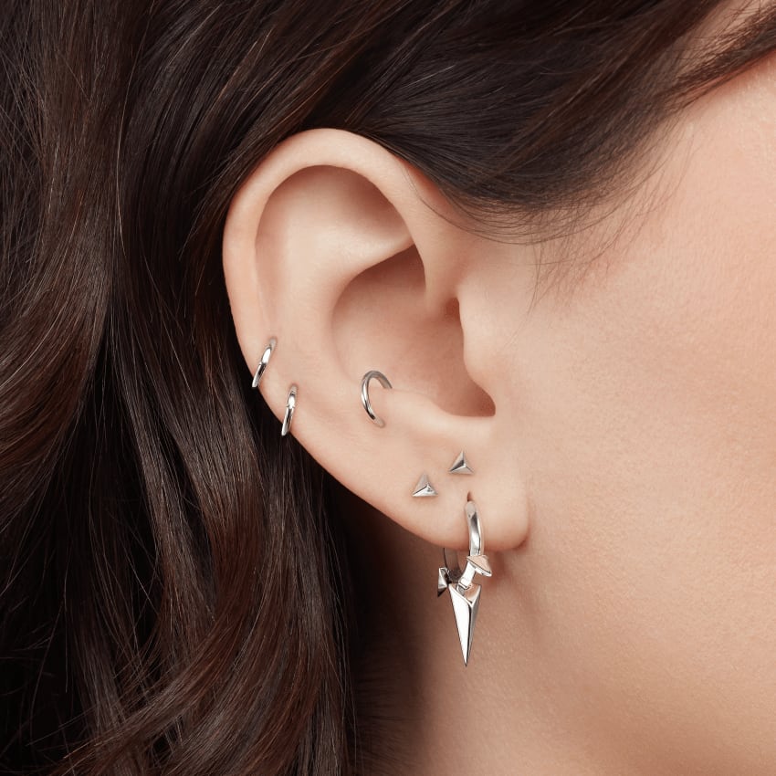 Plain Gold Hoop Earring Rose Gold 5mm 18 Gauge = 1.02mm