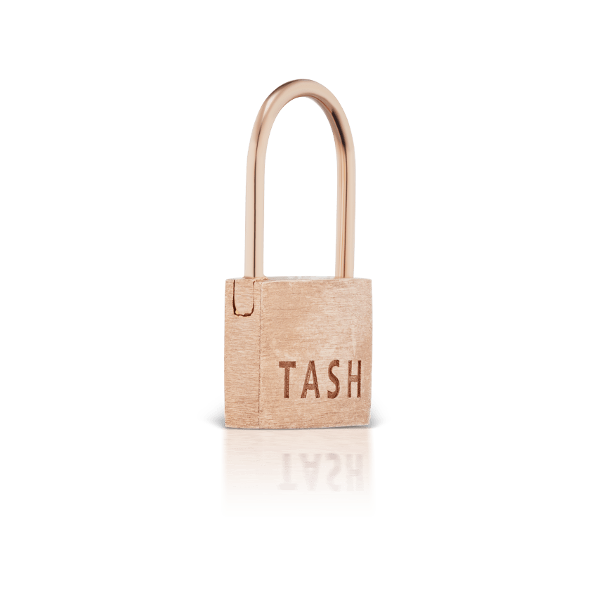 Padlock Hoop Earring Rose Gold 8mm