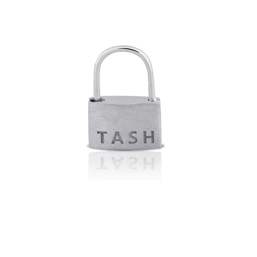 Padlock Hoop Earring White Gold 5mm