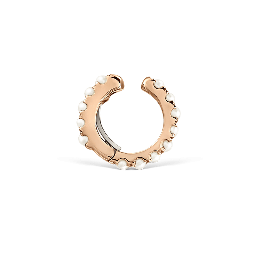 Pearl Eternity Tash Cuff Earring Rose Gold 6.5mm