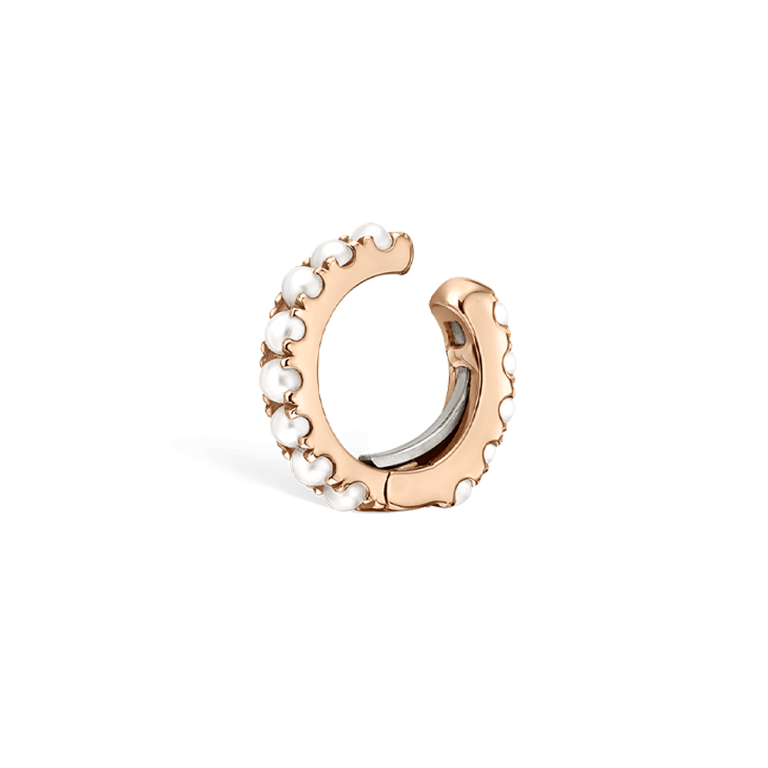 Pearl Eternity Tash Cuff Earring Rose Gold 6.5mm
