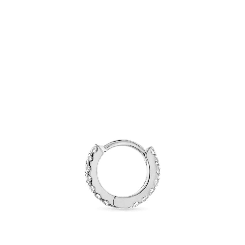 Diamond Eternity Hoop Earring White Gold 5mm