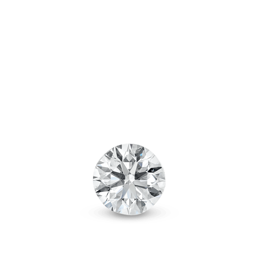 Invisible Set Diamond Threaded Stud Earring White Gold 3.8mm