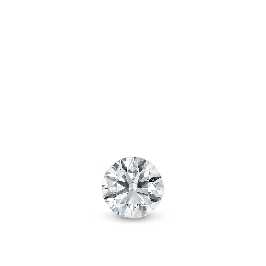 Invisible Set Diamond Threaded Stud Earring Yellow Gold 3mm
