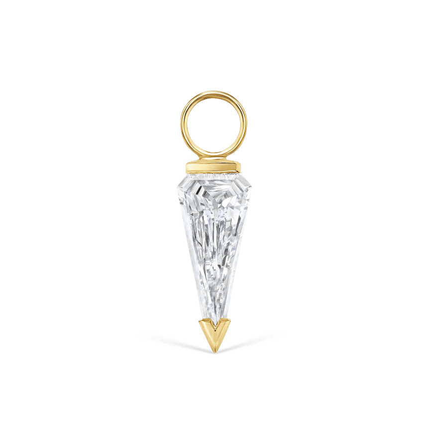 Silhouette Diamond Charm Yellow Gold 8mm