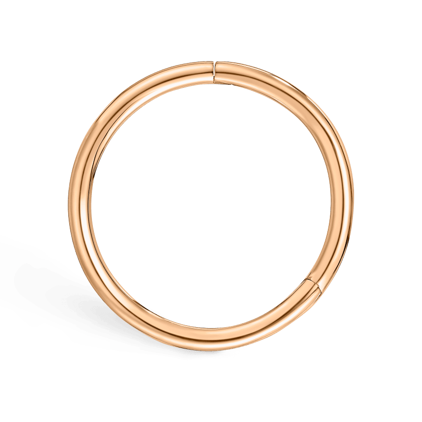Plain Gold Hoop Earring Rose Gold 12.5mm 16 Gauge = 1.3mm