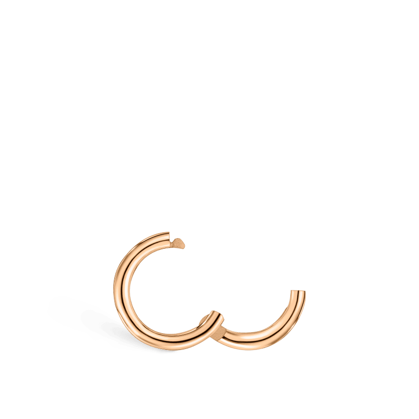 Plain Gold Hoop Earring Rose Gold 5mm 18 Gauge = 1.02mm
