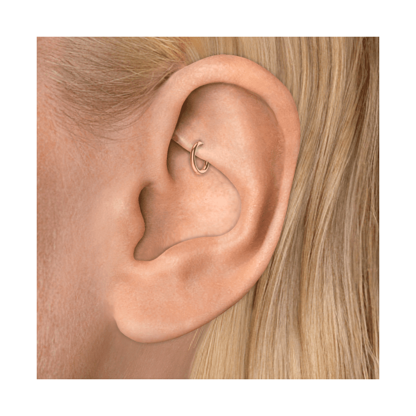 Plain Gold Hoop Earring Rose Gold 5mm 18 Gauge = 1.02mm