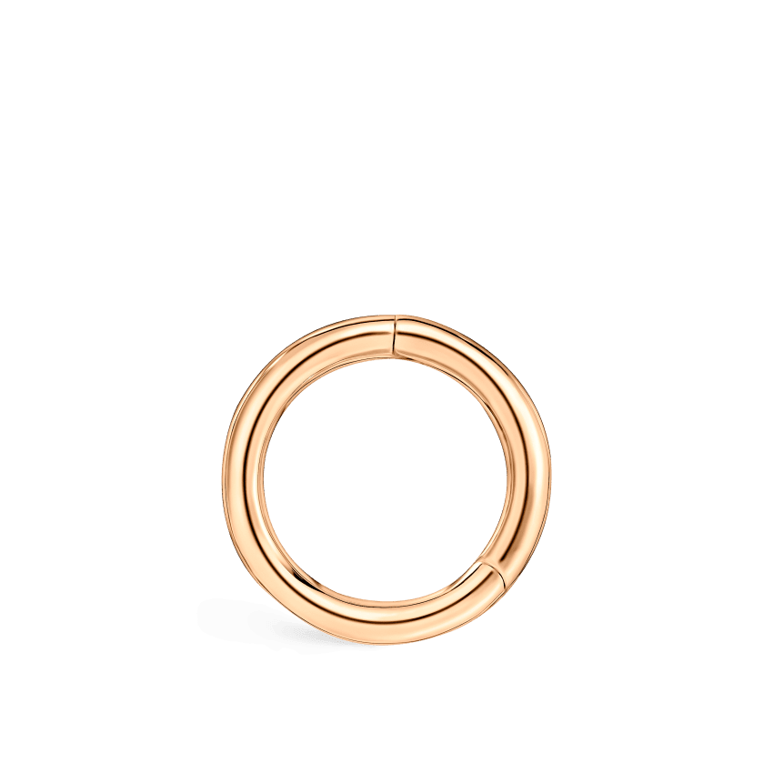Plain Gold Hoop Earring Rose Gold 8mm 14 Gauge = 1.6mm