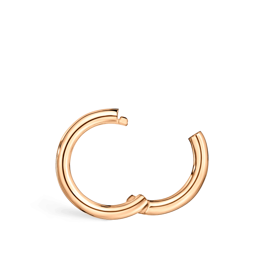 Plain Gold Hoop Earring Rose Gold 8mm 14 Gauge = 1.6mm
