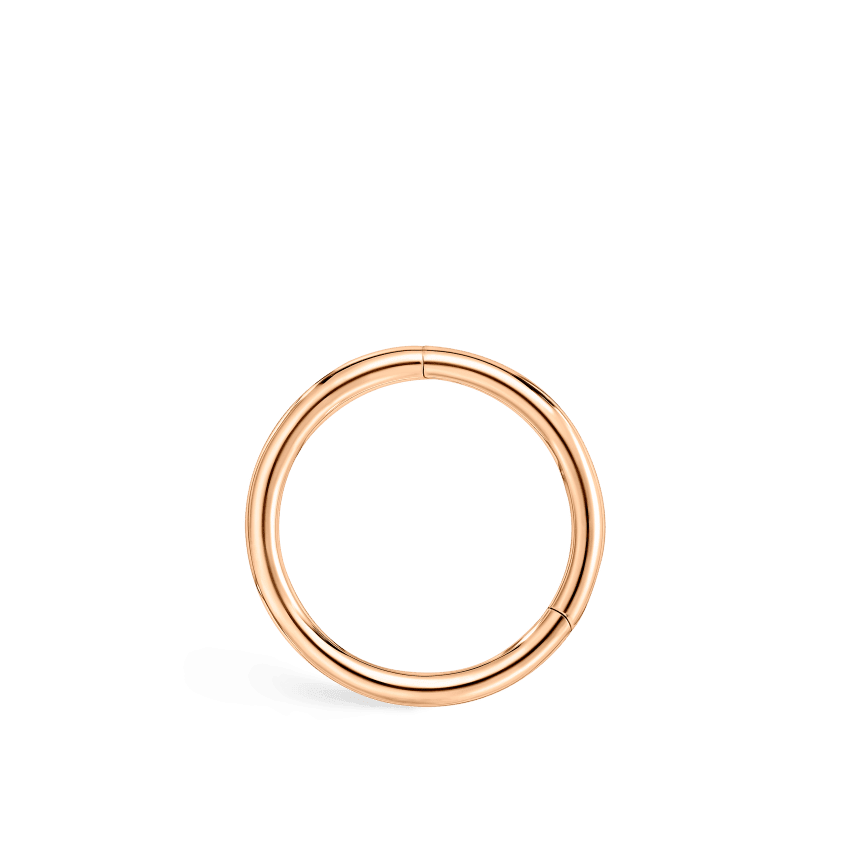 Plain Gold Hoop Earring Rose Gold 8mm 18 Gauge = 1.02mm