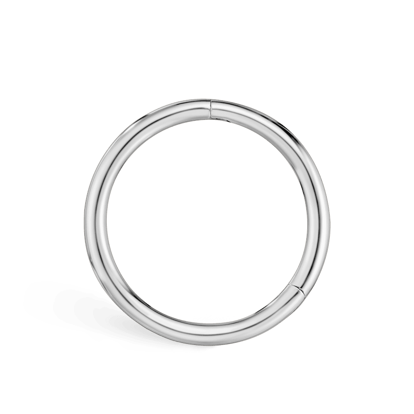 Plain Gold Hoop Earring White Gold 11mm 16 Gauge = 1.3mm